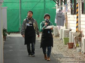 移動図書館のアナウンス風景