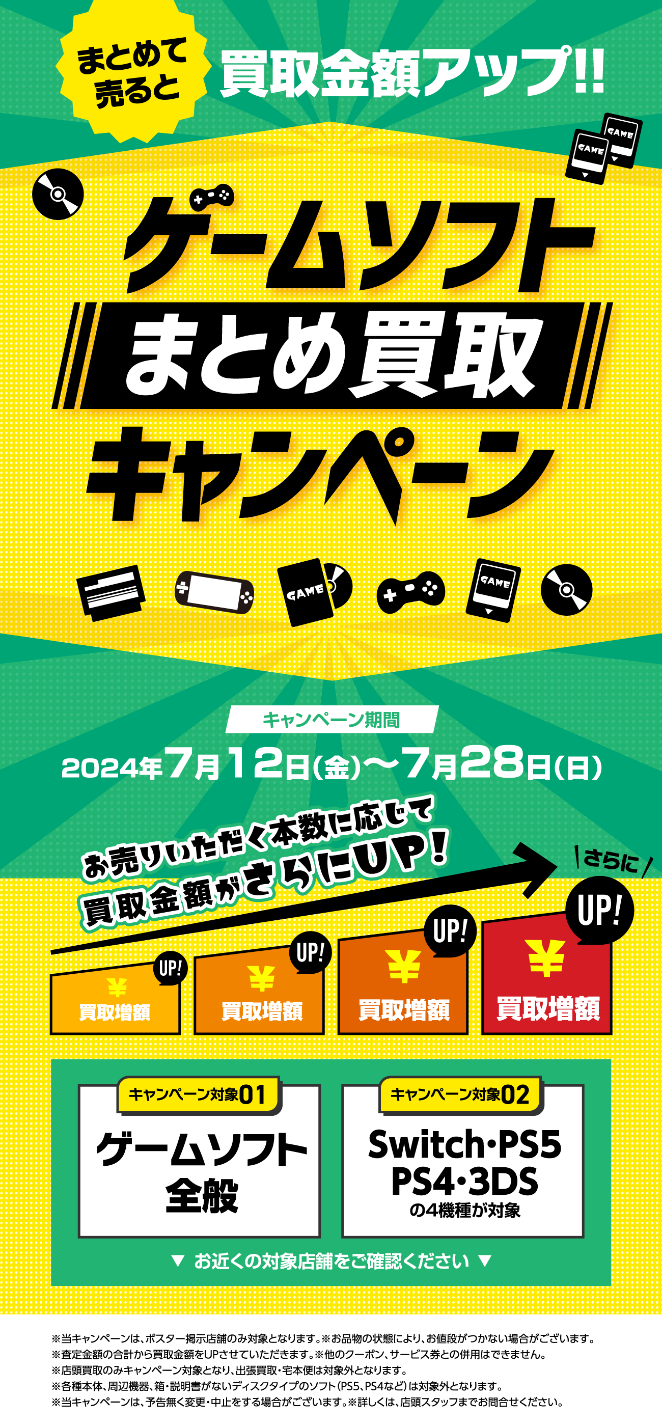 ゲームソフト買取キャンペーン