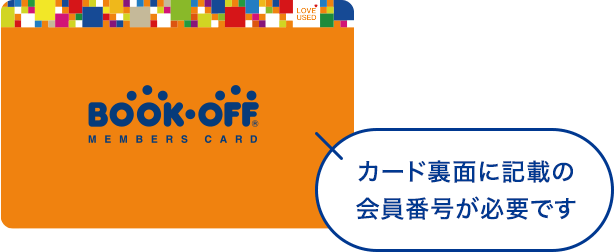 カード裏面に記載の会員番号が必要です