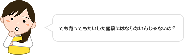 でも売ってもたいした値段にならないんじゃないの?