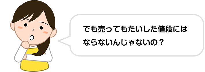 でも売ってもたいした値段にならないんじゃないの?