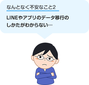 LINEやアプリのデータ移行のしかたがわからない…