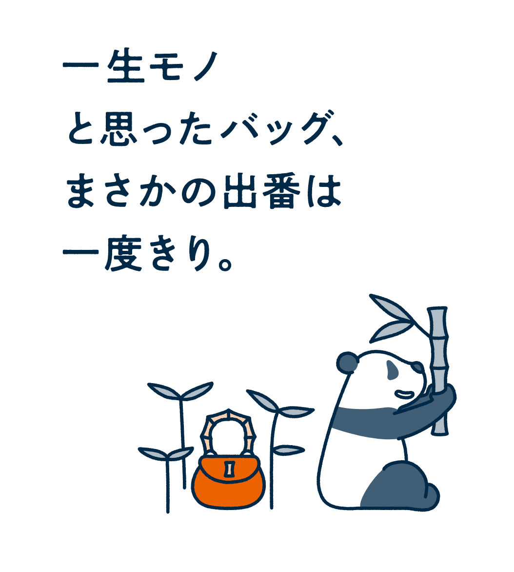 一生モノと思ったバッグ、まさかの出番は一度きり。